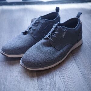 Izod Men's Drift Memory Foam Woven Oxford Gray Lace-Up Shoe NEW Size 12